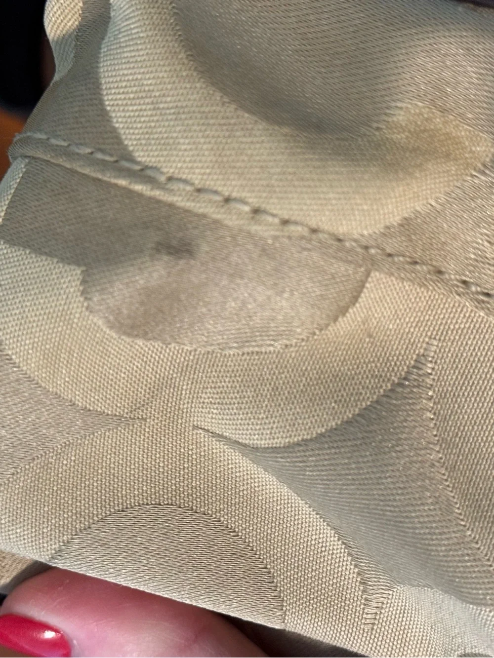 Coach Madison Audrey Op Art sateen satchel in khaki and brown